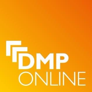 orange logo accompanying a link to DMP Online, a website that helps you write your data management plan using templates.
